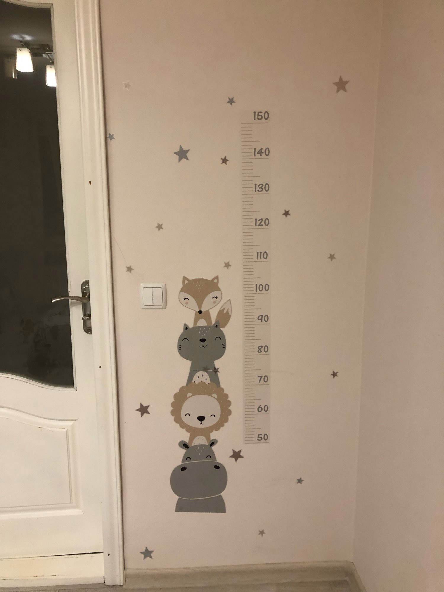 Zidna naljepnica za mjerenje visine